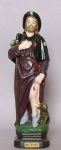 Saint Roch dcore antique 20 cm